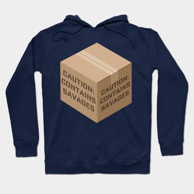 Savages in the Box Baseball Quote Hoodie by McNutt